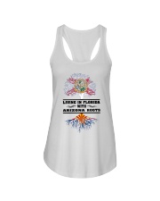 White Shirt Ladies Flowy Tank tile