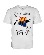 I'm Not Yelling I'm A Arizona Girl V-Neck T-Shirt tile