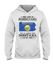 Live In Pennsylvania But Montana In My DNA Hooded Sweatshirt tile