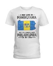 Live In Pennsylvania But Philadelphia In My DNA Ladies T-Shirt tile