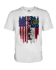 Georgia American Flag V-Neck T-Shirt tile