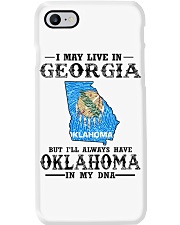 Live In Georgia But Oklahoma In My DNA Phone Case tile