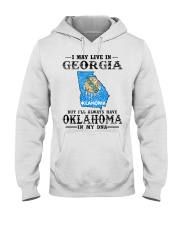 Live In Georgia But Oklahoma In My DNA Hooded Sweatshirt tile