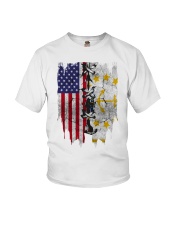 Rhode Island American Flag Youth T-Shirt tile