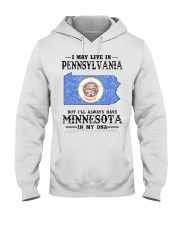 Live In Pennsylvania But Minnesota In My DNA Hooded Sweatshirt tile