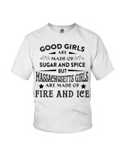 Massachusetts Girls Are Made Of Fire And Ice Youth T-Shirt tile