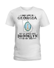 Live In Georgia But Brooklyn In My DNA Ladies T-Shirt tile