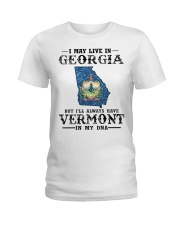 Live In Georgia But Vermont In My DNA Ladies T-Shirt tile