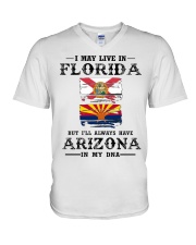 Live Florida Arizona In My DNA V-Neck T-Shirt tile