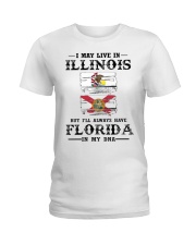 Live Illinois Florida In My DNA Ladies T-Shirt tile