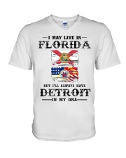 Live Florida Detroit In My DNA V-Neck T-Shirt tile