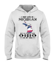 Live In Michigan But Ohio In My DNA Hooded Sweatshirt tile