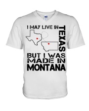 Live In Texas But Made In Montana V-Neck T-Shirt tile