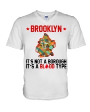 Brooklyn Blood Type MR0186 V-Neck T-Shirt tile