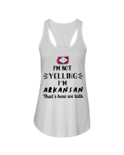 I'm Not Yelling I'm Arkansas Ladies Flowy Tank tile