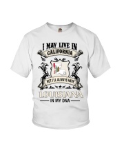 Live In California Louisiana In My DNA Youth T-Shirt tile