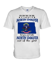 North Dakota Girl V-Neck T-Shirt tile