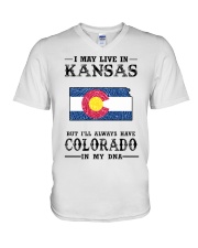Live In Kansas Colorado In My DNA CO0003 V-Neck T-Shirt tile