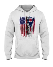 Ohio American Flag Hooded Sweatshirt tile