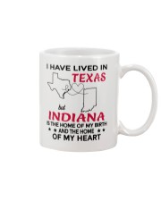 Lived In Texas But Indiana Is The Home Mug tile