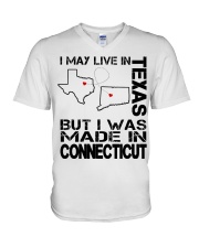 Live In Texas But Made In Connecticut V-Neck T-Shirt tile
