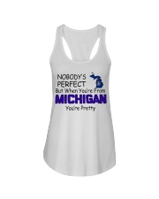 From Michigan You're Pretty Ladies Flowy Tank tile