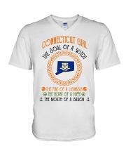 Connecticut Girl V-Neck T-Shirt tile