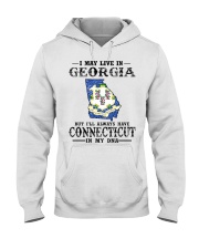 Live In Georgia But Connecticut In My DNA Hooded Sweatshirt tile