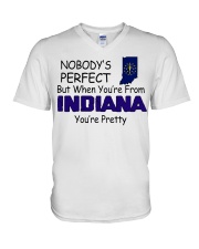 From Indiana You're Pretty V-Neck T-Shirt tile