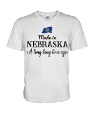 Made In Nebraska A Long Time Ago V-Neck T-Shirt tile