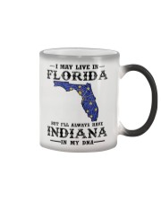 Live In Florida But Indiana In My DNA Color Changing Mug tile