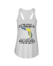 Live In Florida But Philadelphia In My DNA Ladies Flowy Tank tile