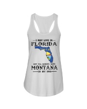 Live In Florida But Montana In My DNA Ladies Flowy Tank tile