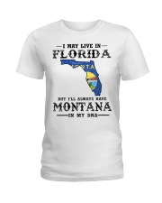 Live In Florida But Montana In My DNA Ladies T-Shirt tile
