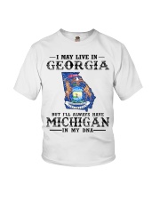 Live In Georgia But Michigan In My DNA Youth T-Shirt tile