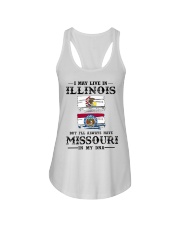 Live Illinois Missouri In My DNA Ladies Flowy Tank tile