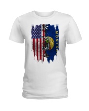 Montana American Flag Ladies T-Shirt tile