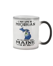 Live In Michigan But Maine In My DNA Color Changing Mug tile