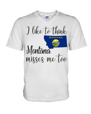 Montana Misses Me Too V-Neck T-Shirt tile