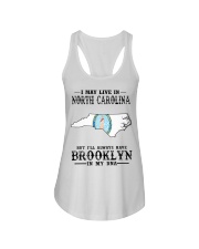 Live In North Carolina But Brooklyn In My DNA Ladies Flowy Tank tile