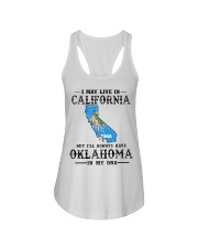 Live In California But Oklahoma In My DNA Ladies Flowy Tank tile