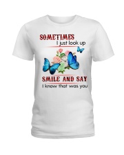 Butterfly Sometimes I Just Look Up SB3741 Ladies T-Shirt tile