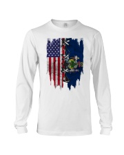 Maine American Flag Long Sleeve Tee tile