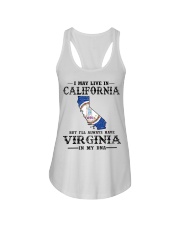 Live In California But Virginia In My DNA Ladies Flowy Tank tile