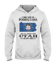 Live In Pennsylvania But Utah In My DNA Hooded Sweatshirt tile