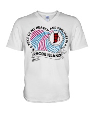 Rhode Island A Piece Of My Heart MR0189 V-Neck T-Shirt tile