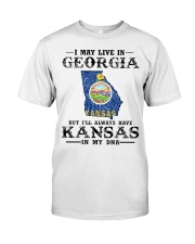 Live In Georgia But Kansas In My DNA Classic T-Shirt front