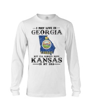 Live In Georgia But Kansas In My DNA Long Sleeve Tee tile