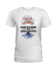 Living In Florida Pennsylvania Roots Ladies T-Shirt tile
