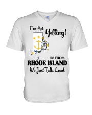 I'm From Rhode Island V-Neck T-Shirt tile